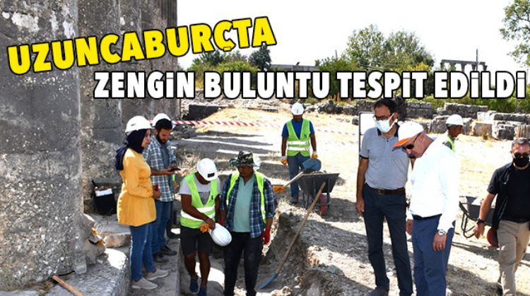 UZUNCABURÇTA YAPILAN KAZI ÇALIŞMALARINDA TAHRİBİN İZLERİ İLE KARŞILAŞILDI