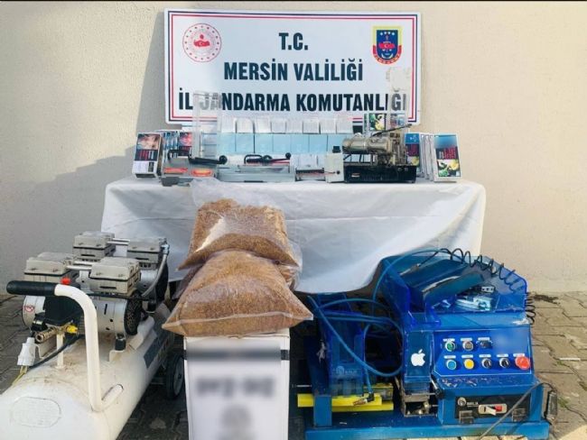 Mersin'de Kaçak Sigara Üreten 3 Şüpheli Yakalandı