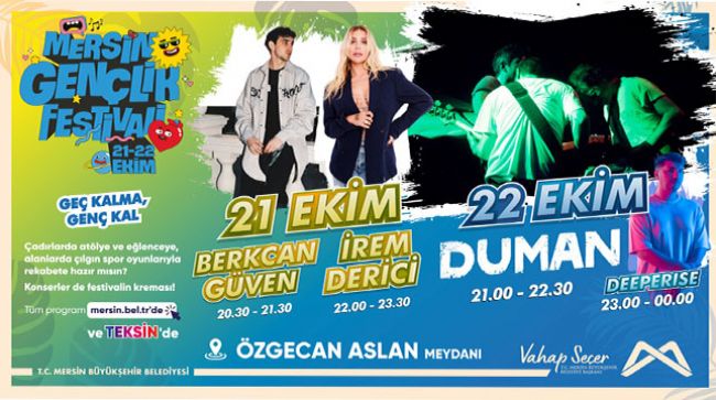 MERSİN’İN İLK GENÇLİK FESTİVALİ BAŞLIYOR