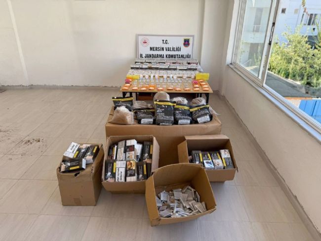 Mersin’de kaçak sigara operasyonu: Binlerce kaçak makaron ve tütün ele geçirildi