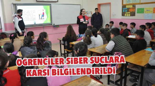JANDARMA ÖĞRENCİLERİ SİBER SUÇLARA KARŞI BİLGİLENDİRDİ