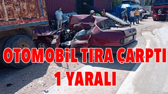 PARK HALİNDEKİ TIRA ÇARPTI