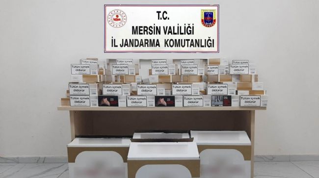 MERSİN'DE KAÇAK SİGARA VE MAKARON OPERASYONU