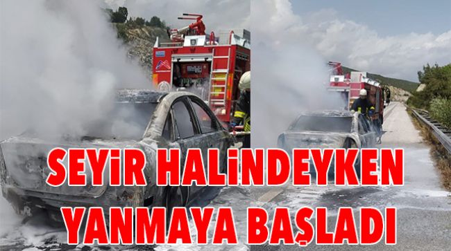 OTOMOBİL KÜLE DÖNDÜ