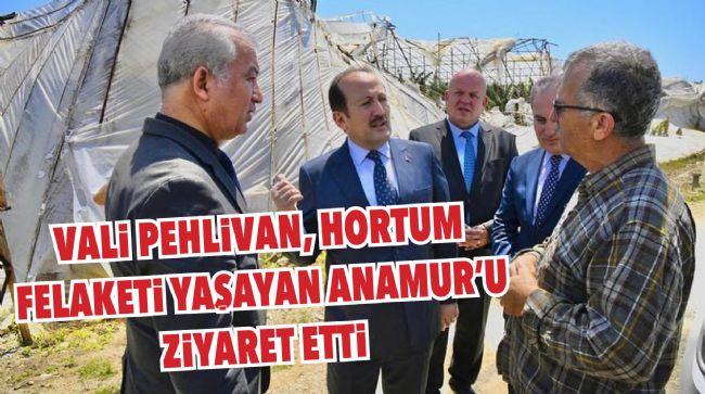 VALİ PEHLİVAN, ANAMUR'DA İNCELEMELERDE BULUNDU