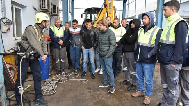 MESKİ PERSONELİ, İŞ SAĞLIĞI VE GÜVENLİĞİ KONUSUNDA BİLGİLENDİRİLDİ