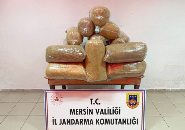 Mersin'de 100 kilo kaçak tütün ele geçirildi, 1 kişi gözaltına alındı