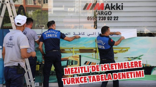 ARAPÇA TABELA VE AFİŞLER KALDIRILDI