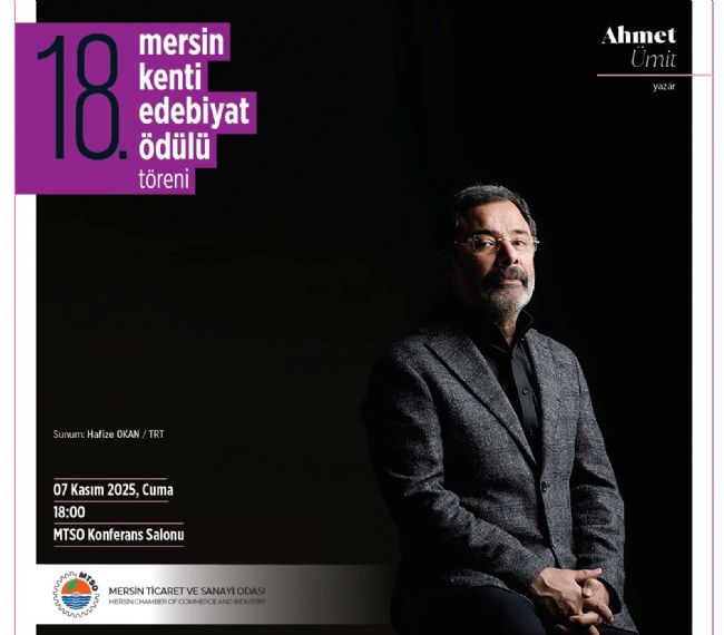 Mersin Kenti Edebiyat Ödülü Ahmet Ümit'in