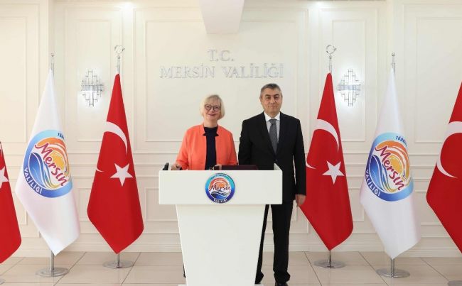 Almanya Büyükelçisi Sorg, Mersin’de Vali Toros ile görüştü