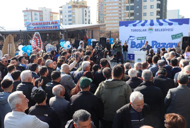 Toroslar’ın ilk balık pazarı hizmete açıldı