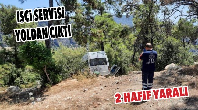 TARIM İŞÇİLERİNİ TAŞIYAN SERVİS YOLDAN ÇIKTI