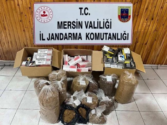 Mersin'de kaçak makaron operasyonu: 2 gözaltı