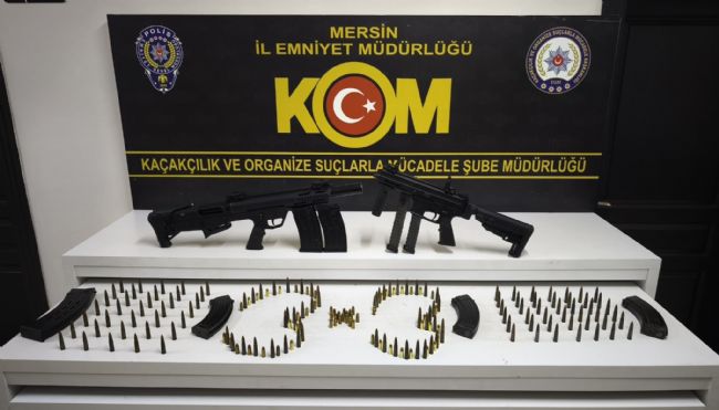 Teypte gizlenen silahtan kalaşnikofa: Mersin'de suç odaklarına büyük darbe