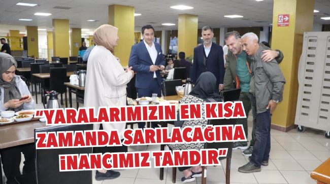 MERSİN İL MİLLİ EĞİTİM MÜDÜRÜ ADEM KOCA, DEPREMZEDELERLE BİRARAYA GELDİ