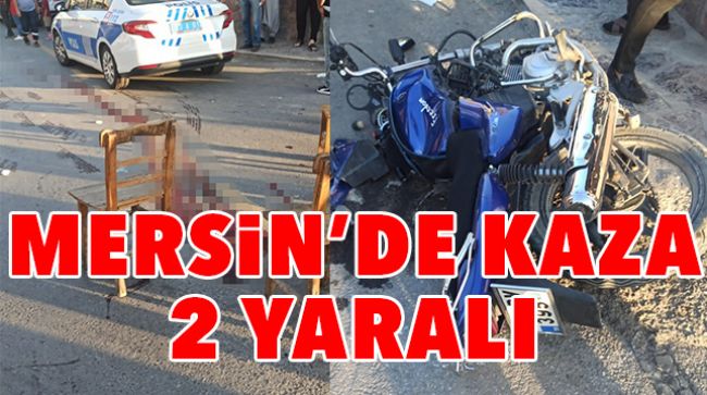 OTOMOBİL İLE MOTOSİKLET ÇARPIŞTI