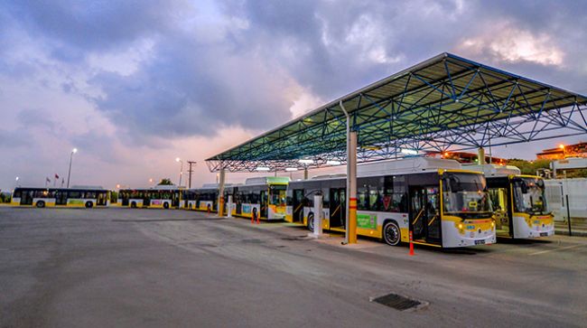 CNG’Lİ OTOBÜSLER İÇİN YAKIT DOLUM MERKEZİ AÇILDI