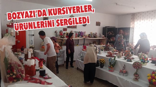 KURSİYERLERİN HAZIRLADIĞI ÜRÜNLER SERGİLENDİ