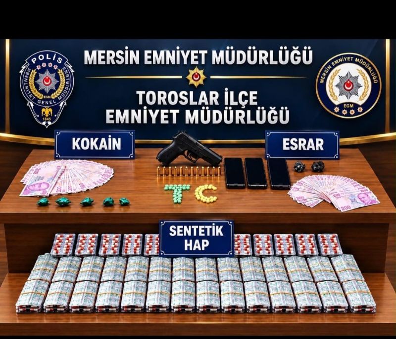 MERSİN'DE TORBACI OPERASYONU: 4 TUTUKLAMA