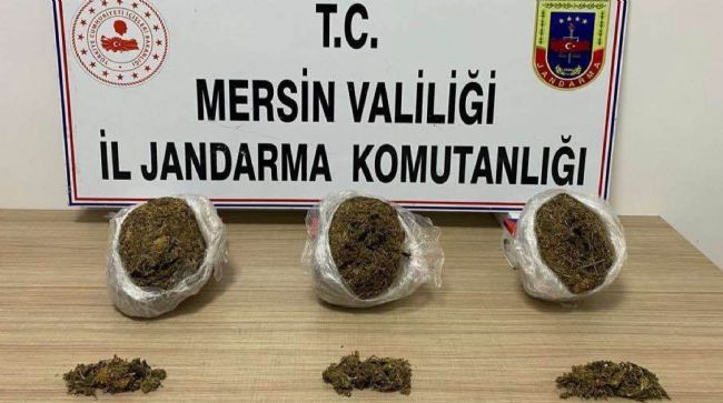 MERSİN’DE 5 KİLO 200 GRAM SKUNK ESRAR ELE GEÇİRİLDİ