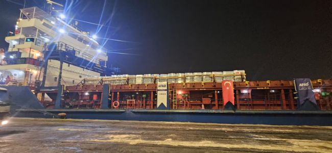 Gazze için yardım taşıyan 4. gemi Mersin Limanı’ndan yola çıktı