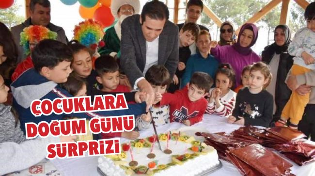 DEPREMZEDE ÇOCUKLARA SÜRPRİZ KUTLAMA