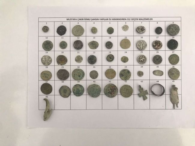 Mersin'de Bizans ve Roma dönemlerine ait 46 eser ele geçirildi