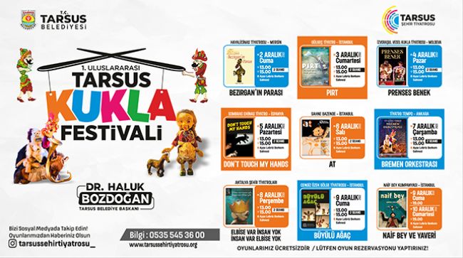 1. ULUSLARARASI KUKLA FESTİVALİ BAŞLIYOR