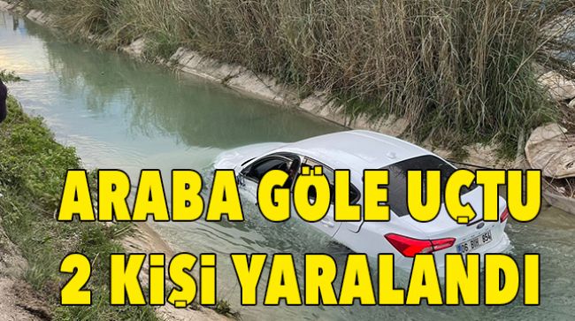 OTOMOBİL KANALA UÇTU