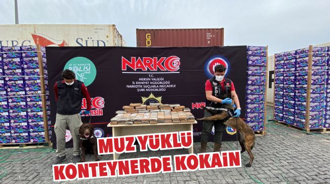 MERSİN LİMANINDA 97 KİLO 500 GRAM KOKAİN ELE GEÇİRİLDİ